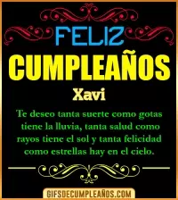 GIF Frases de Cumpleaños Xavi